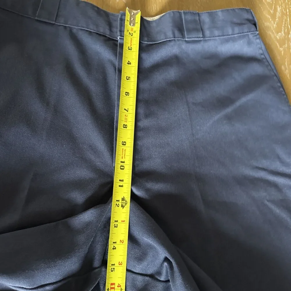 Rare Vintage Dickies Elite Metal Clasp Work Shorts Dark Blue Sz 40X12 Very Clean